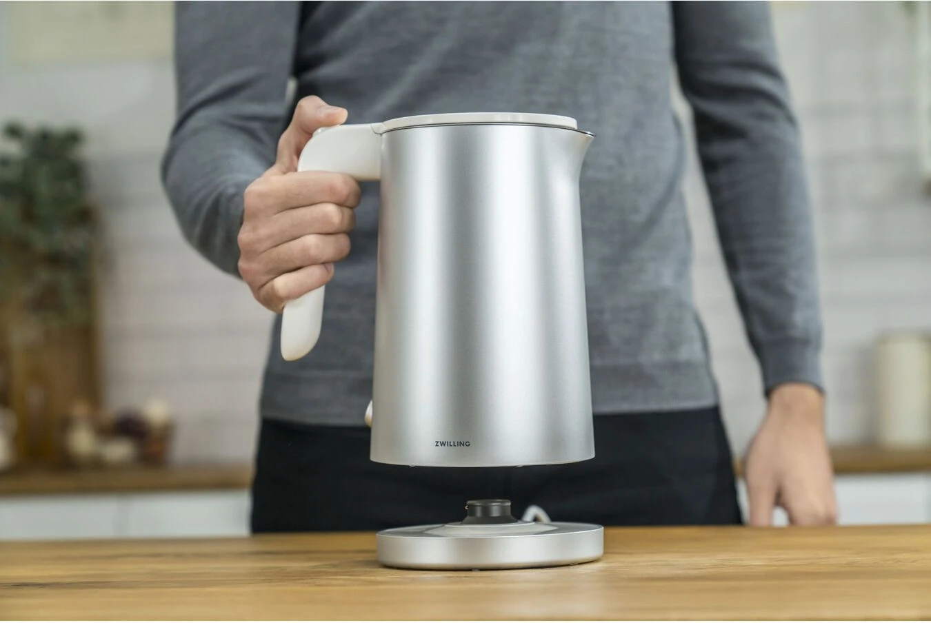 Zwilling Waterkoker Enfinigy - 1850 W - Zilver/Wit - 1 Liter - Afbeelding 4