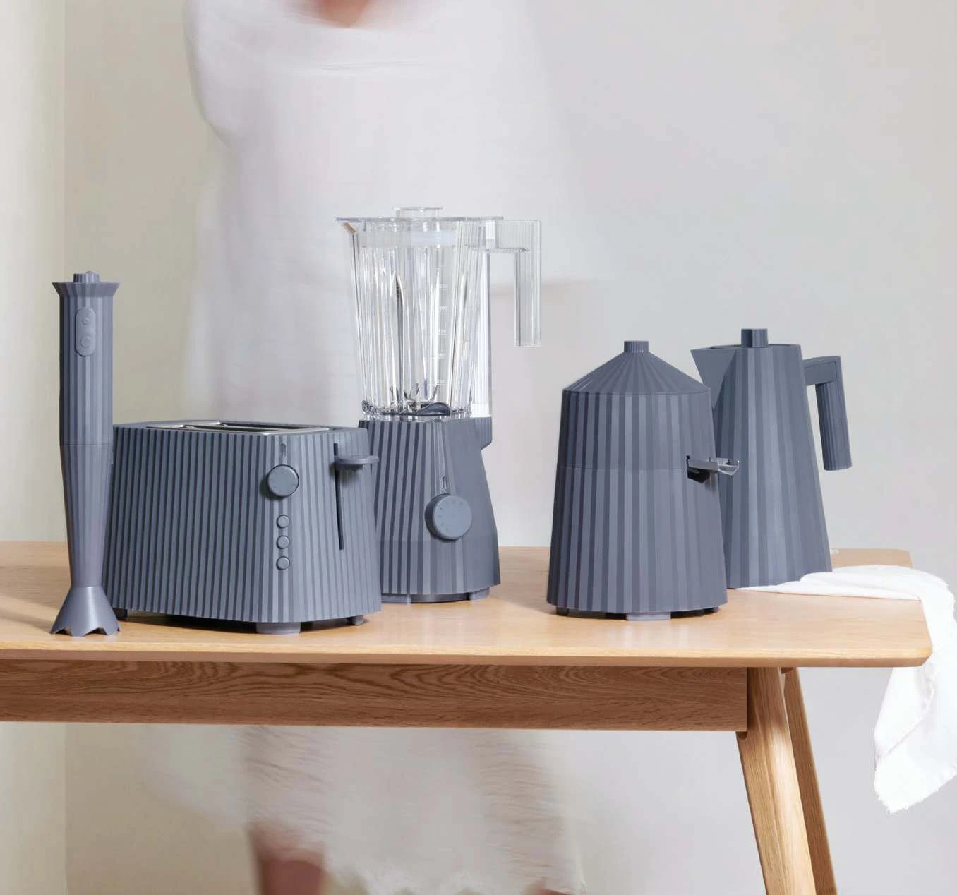 Alessi Blender Plissé - 5 Snelheden + Turbostand - Grijs - Michele De Lucchi - 1.5 Liter - MDL09 G - Afbeelding 4