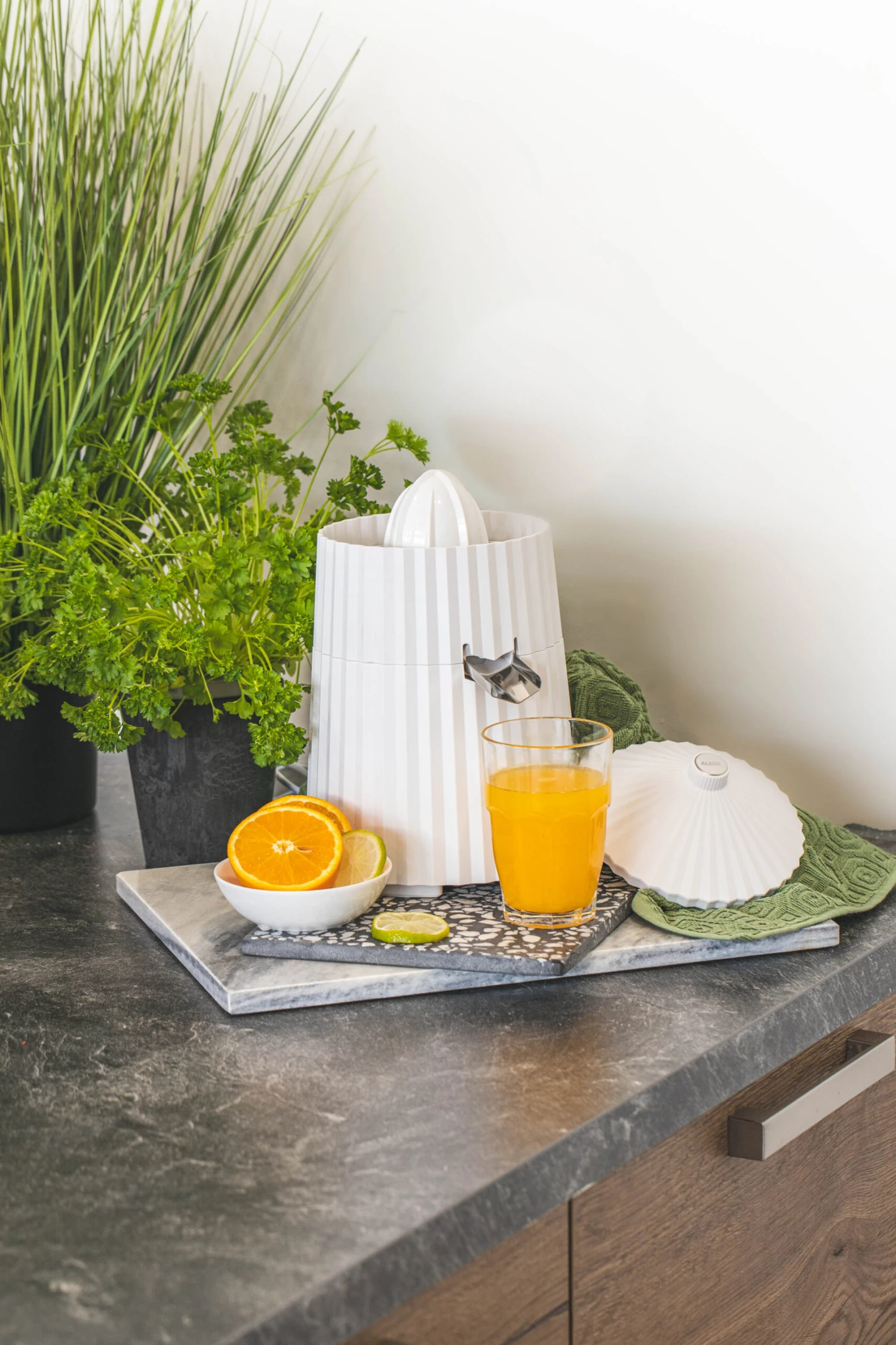 Alessi Citruspers Plissé - Elektrisch - Wit - Michele De Lucchi - MDL07 W - Afbeelding 2